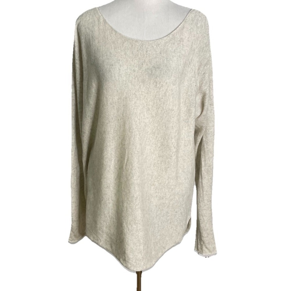 Vince Light Gray Wool Cashmere Boatneck Dolman Sleeve‎ Pullover Sweater Large